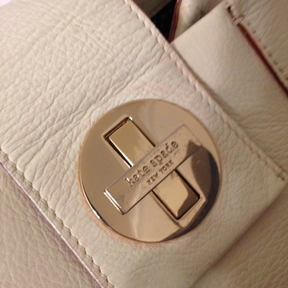 Kate spade cream leather tote Turnlock bag - Picture 2 of 16